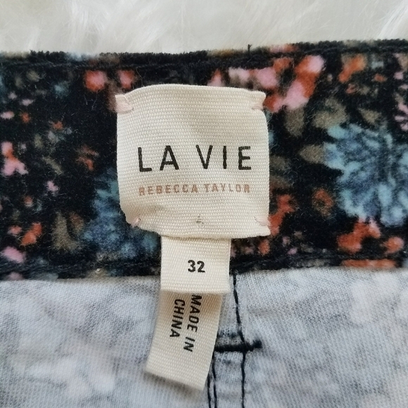 Rebecca Taylor La Vie High Rise Lisette Velveteen Pants - Picture 9 of 11